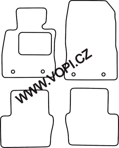 Přesné gumové koberce béžové / šedé Mazda 2 2015 ->